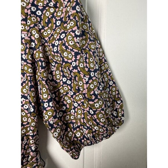 Boden Tiered Floral Paisley Print Tie Waist Shirtdress 6L DO346 NWT - Picture 5 of 14